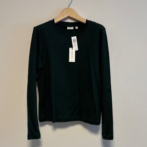 Aritzia babaton scarab green function cotton long sleeve sz m medium new